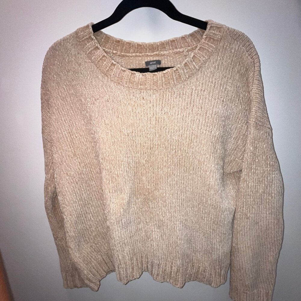 Aerie - Cream Crewneck Knit Sweater